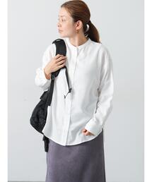 Lugnoncure | 刺繍入りバンドカラーシャツ(シャツ/ブラウス)