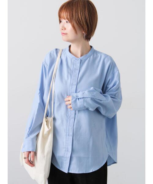 Lugnoncure（ルノンキュール）の「刺繍入りバンドカラーシャツ（シャツ/ブラウス・レディース・サックスブルー/ピンク/オフホワイト・F）」の2枚目の写真