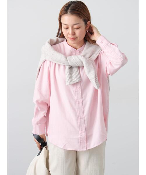 Lugnoncure（ルノンキュール）の「刺繍入りバンドカラーシャツ（シャツ/ブラウス・レディース・サックスブルー/ピンク/オフホワイト・F）」の3枚目の写真