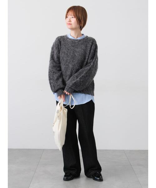 Lugnoncure（ルノンキュール）の「刺繍入りバンドカラーシャツ（シャツ/ブラウス・レディース・サックスブルー/ピンク/オフホワイト・F）」の9枚目の写真