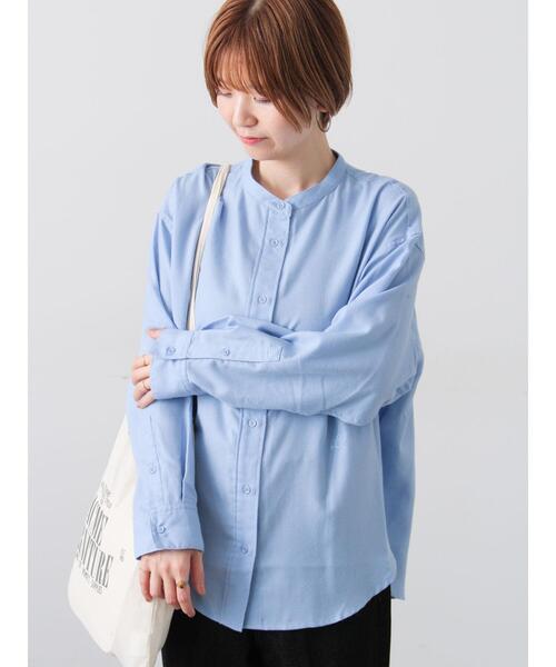 Lugnoncure（ルノンキュール）の「刺繍入りバンドカラーシャツ（シャツ/ブラウス・レディース・サックスブルー/ピンク/オフホワイト・F）」の10枚目の写真