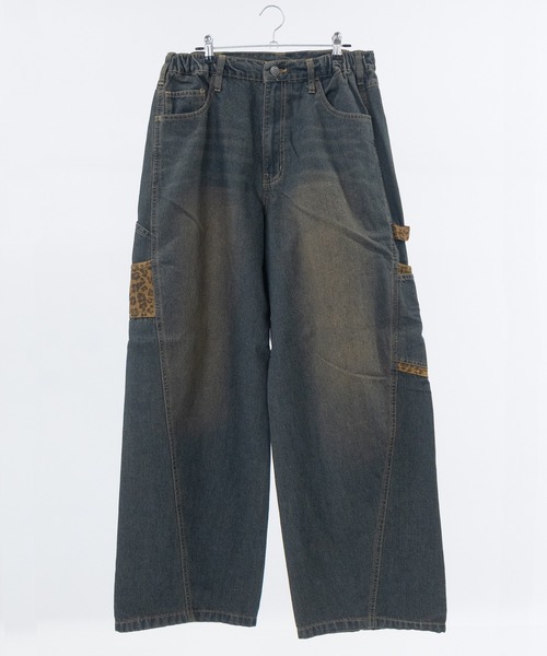 セール】【13】デニム/ツイル ポケット切替え カーブパンツ（デニム