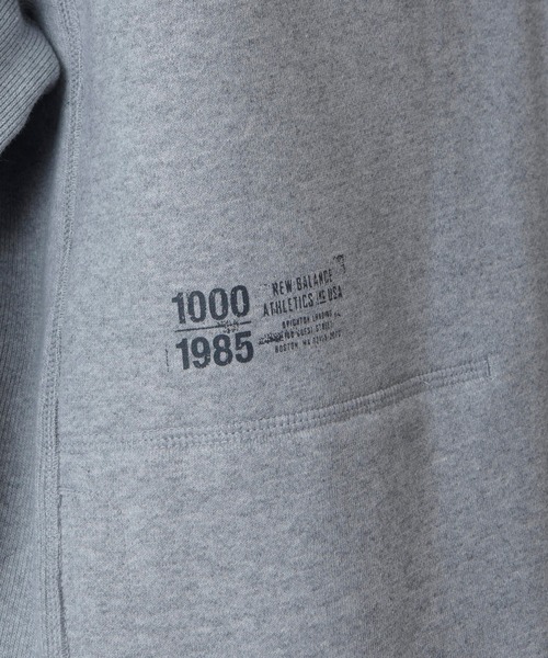 NEW BALANCE（ニューバランス）の「1000 スウェットプルオーバーフーディレギュラーフィット（パーカー・メンズ・ブラック/オフホワイト/グレー/ネイビー・SMALL/MEDIUM/LARGE/X-LARGE）」の17枚目の写真