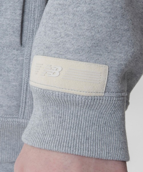 NEW BALANCE（ニューバランス）の「1000 スウェットプルオーバーフーディレギュラーフィット（パーカー・メンズ・ブラック/オフホワイト/グレー/ネイビー・SMALL/MEDIUM/LARGE/X-LARGE）」の18枚目の写真
