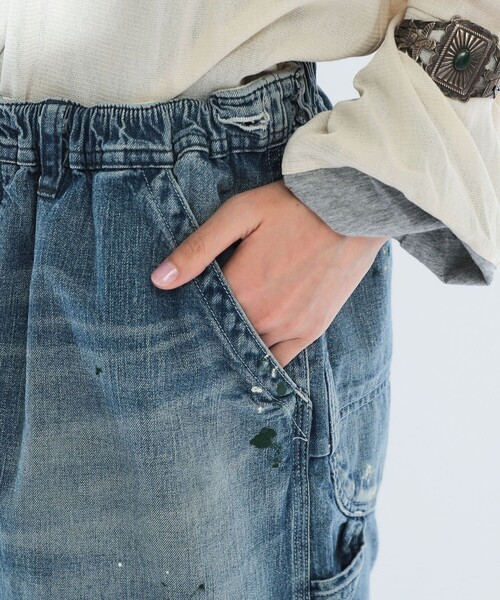 Lee（リー）の「【別注】Lee × maturely / リメイク ユーズド パンツ（デニムパンツ・レディース・インディゴブルー・ONE SIZE）」の11枚目の写真