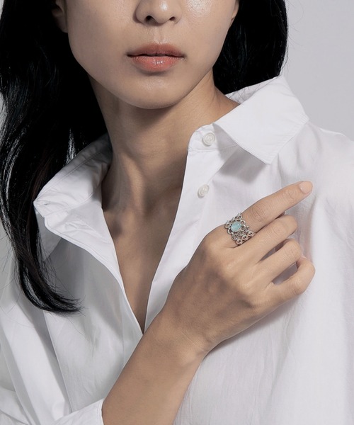 LAH（エルエーエイチ）の「アクアマリン リング（リング・レディース・シルバー・#11/#13/#15/#17）」の5枚目の写真