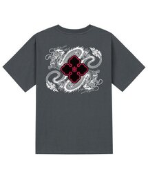 KTG0104 ドラゴン半袖Tシャツ - グレー