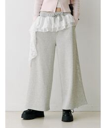 jouetie | レースドッキングスウェットパンツ【セットアップ対応】(スウェットパンツ)