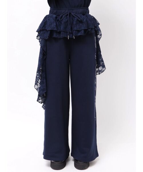 jouetie（ジュエティ）の「レースドッキングスウェットパンツ【セットアップ対応】（スウェットパンツ・レディース・ネイビー/グレー/ブラック・MEDIUM）」の19枚目の写真