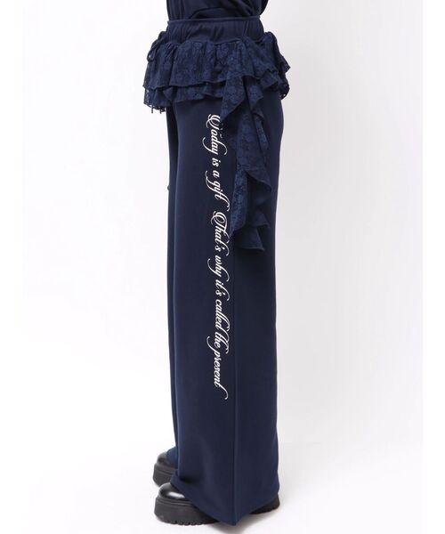 jouetie（ジュエティ）の「レースドッキングスウェットパンツ【セットアップ対応】（スウェットパンツ・レディース・ネイビー/グレー/ブラック・MEDIUM）」の20枚目の写真