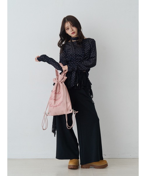 jouetie（ジュエティ）の「レースドッキングスウェットパンツ【セットアップ対応】（スウェットパンツ・レディース・ネイビー/グレー/ブラック・MEDIUM）」の9枚目の写真