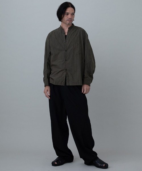 EGO TRIPPING（エゴトリッピング）の「ms6329- SUMISHIRT 墨染スタンドカラーシャツ(616608)（シャツ/ブラウス・メンズ・ストライプ・46/48）」の12枚目の写真