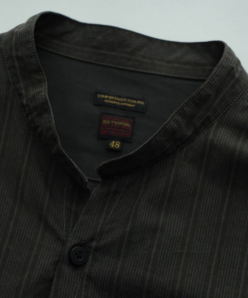 EGO TRIPPING（エゴトリッピング）の「ms6329- SUMISHIRT 墨染スタンドカラーシャツ(616608)（シャツ/ブラウス・メンズ・ストライプ・46/48）」の8枚目の写真