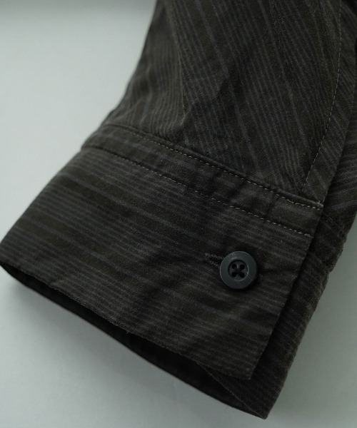 EGO TRIPPING（エゴトリッピング）の「ms6329- SUMISHIRT 墨染スタンドカラーシャツ(616608)（シャツ/ブラウス・メンズ・ストライプ・46/48）」の2枚目の写真