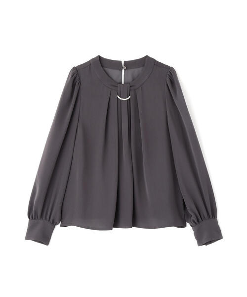 PROPORTION BODY DRESSING（プロポーションボディドレッシング）の「パール付きベーシックブラウス / 1216110004（シャツ/ブラウス・レディース・ピンク/ホワイト系その他/ダークグレー・MEDIUM/SMALL）」の14枚目の写真