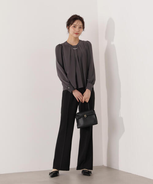 PROPORTION BODY DRESSING（プロポーションボディドレッシング）の「パール付きベーシックブラウス / 1216110004（シャツ/ブラウス・レディース・ピンク/ホワイト系その他/ダークグレー・MEDIUM/SMALL）」の20枚目の写真