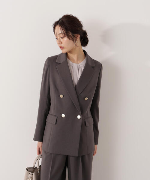 PROPORTION BODY DRESSING（プロポーションボディドレッシング）の「パール付きベーシックブラウス / 1216110004（シャツ/ブラウス・レディース・ピンク/ホワイト系その他/ダークグレー・MEDIUM/SMALL）」の4枚目の写真