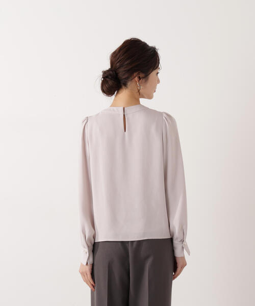 PROPORTION BODY DRESSING（プロポーションボディドレッシング）の「パール付きベーシックブラウス / 1216110004（シャツ/ブラウス・レディース・ピンク/ホワイト系その他/ダークグレー・MEDIUM/SMALL）」の7枚目の写真