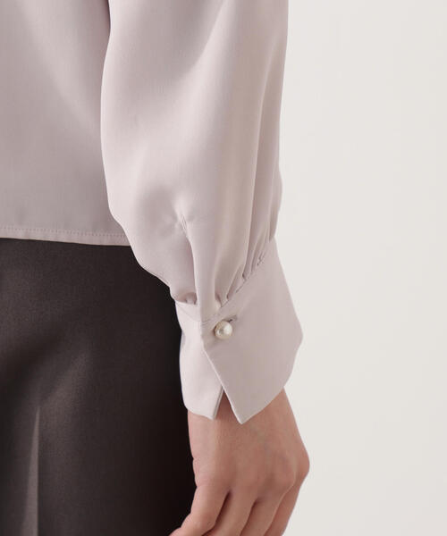 PROPORTION BODY DRESSING（プロポーションボディドレッシング）の「パール付きベーシックブラウス / 1216110004（シャツ/ブラウス・レディース・ピンク/ホワイト系その他/ダークグレー・MEDIUM/SMALL）」の13枚目の写真