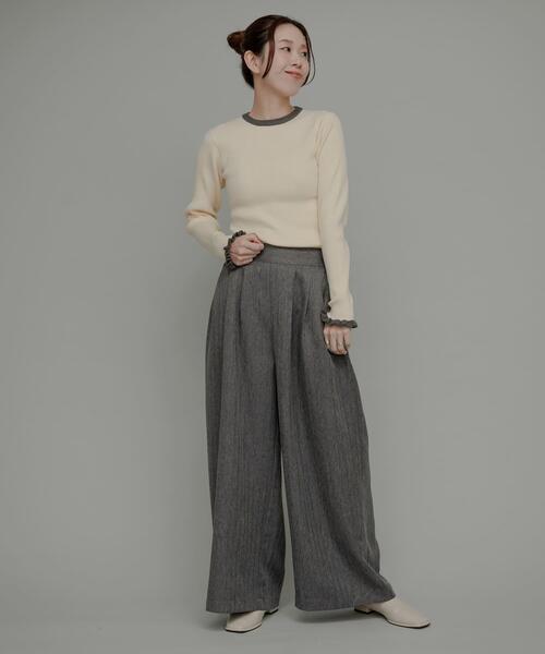 URBAN RESEARCH Sonny Label(アーバンリサーチサニーレーベル)の「ウォッシャブルワイドタックイージーパンツ(その他パンツ・レディース・グレー系その他/ブラック/ブラウン・36/38)」の12枚目の写真