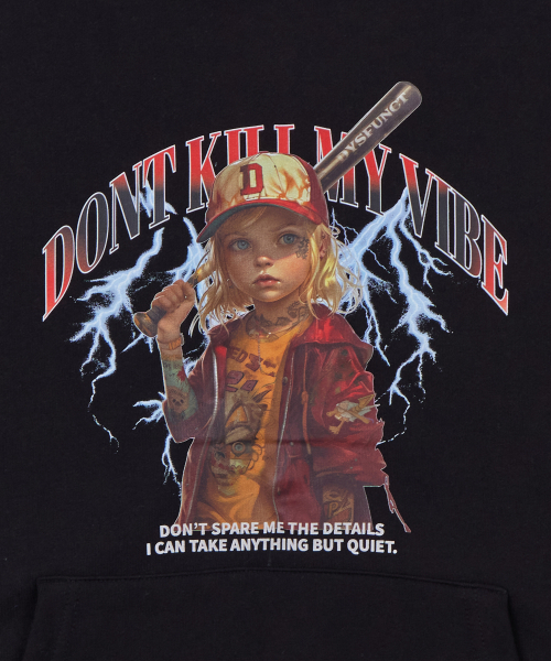 DYSFUNCT(ディスファンクト)の「DONT KILL MY VIBE HOODIE(BLACK)(パーカー・レディース・その他・LARGE/MEDIUM)」の3枚目の写真