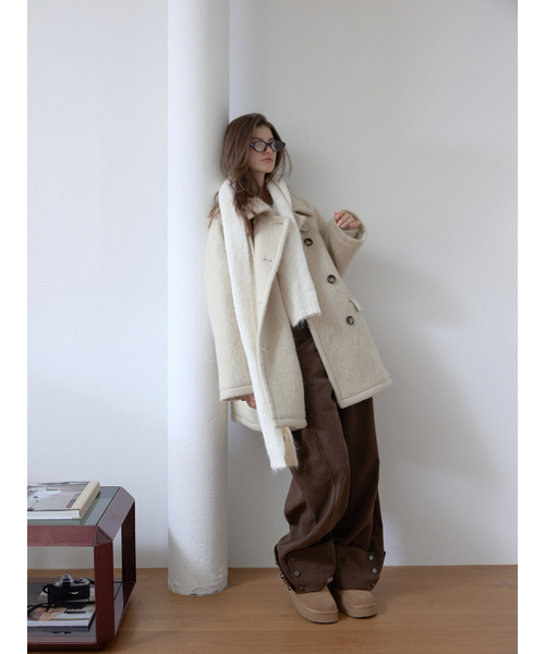ASURA（アスラ）の「WINTER HAZE COAT (BEIGE)（チェスターコート・レディース・その他・OS）」の6枚目の写真
