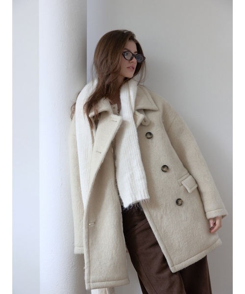 ASURA（アスラ）の「WINTER HAZE COAT (BEIGE)（チェスターコート・レディース・その他・OS）」の8枚目の写真