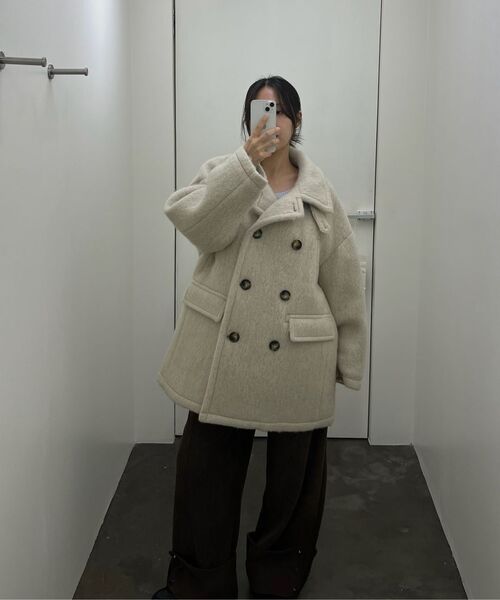 ASURA（アスラ）の「WINTER HAZE COAT (BEIGE)（チェスターコート・レディース・その他・OS）」の12枚目の写真