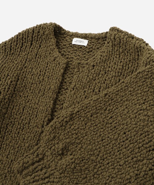 Saturdays NYC（サタデーズ ニューヨークシティ ）の「Halle Hand Woven Cardigan  | WOMEN（カーディガン/ボレロ・レディース・オリーブ/ブラック・M/S）」の21枚目の写真