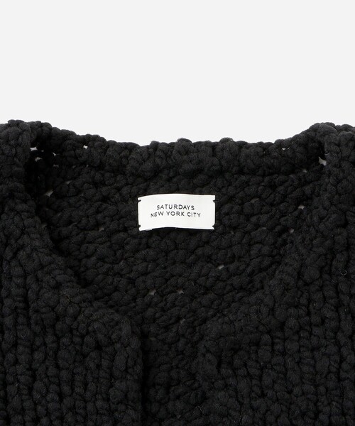 Saturdays NYC（サタデーズ ニューヨークシティ ）の「Halle Hand Woven Cardigan  | WOMEN（カーディガン/ボレロ・レディース・オリーブ/ブラック・M/S）」の22枚目の写真