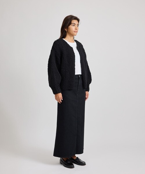 Saturdays NYC（サタデーズ ニューヨークシティ ）の「Halle Hand Woven Cardigan  | WOMEN（カーディガン/ボレロ・レディース・オリーブ/ブラック・M/S）」の8枚目の写真