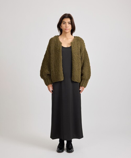 Saturdays NYC（サタデーズ ニューヨークシティ ）の「Halle Hand Woven Cardigan  | WOMEN（カーディガン/ボレロ・レディース・オリーブ/ブラック・M/S）」の10枚目の写真