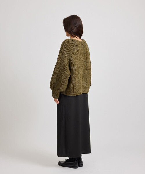 Saturdays NYC（サタデーズ ニューヨークシティ ）の「Halle Hand Woven Cardigan  | WOMEN（カーディガン/ボレロ・レディース・オリーブ/ブラック・M/S）」の12枚目の写真