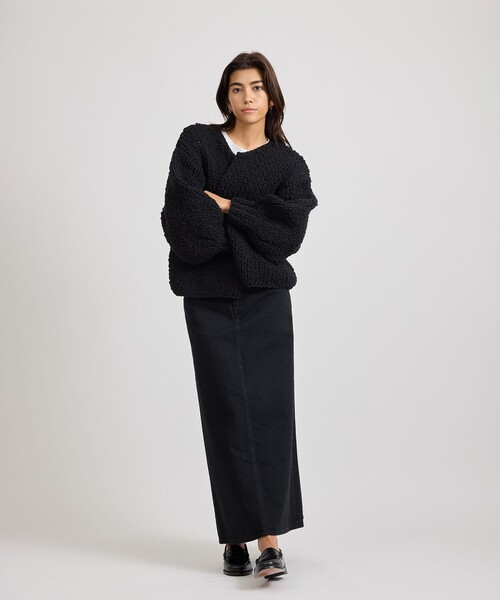 Saturdays NYC（サタデーズ ニューヨークシティ ）の「Halle Hand Woven Cardigan  | WOMEN（カーディガン/ボレロ・レディース・オリーブ/ブラック・M/S）」の14枚目の写真