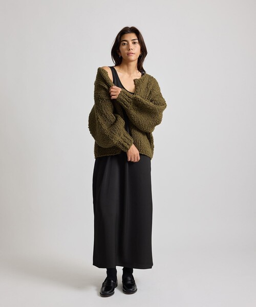 Saturdays NYC（サタデーズ ニューヨークシティ ）の「Halle Hand Woven Cardigan  | WOMEN（カーディガン/ボレロ・レディース・オリーブ/ブラック・M/S）」の17枚目の写真
