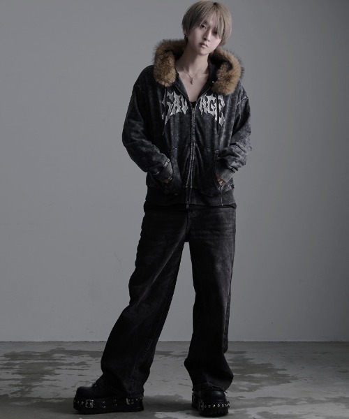 SILVER BULLET（シルバーバレット）の「『SILVER BULLET SELECT AP/シルバーバレットセレクト』フェイクファー付き長袖ZIPパーカー（パーカー・メンズ・ブラック/チャコール・M/L）」の17枚目の写真