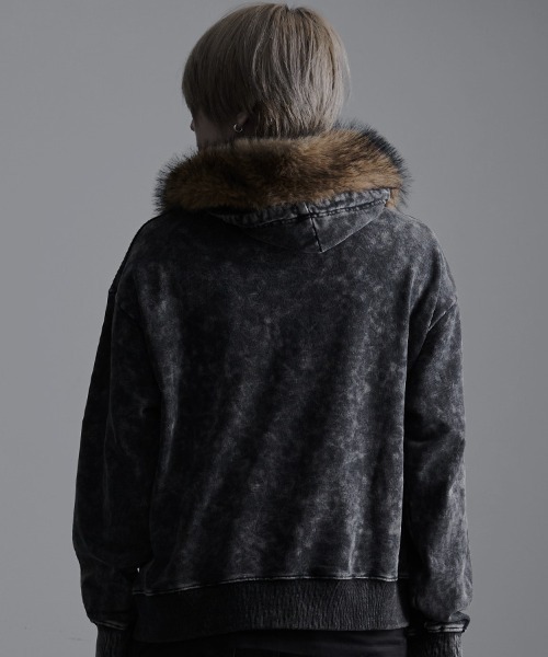 SILVER BULLET（シルバーバレット）の「『SILVER BULLET SELECT AP/シルバーバレットセレクト』フェイクファー付き長袖ZIPパーカー（パーカー・メンズ・ブラック/チャコール・M/L）」の18枚目の写真