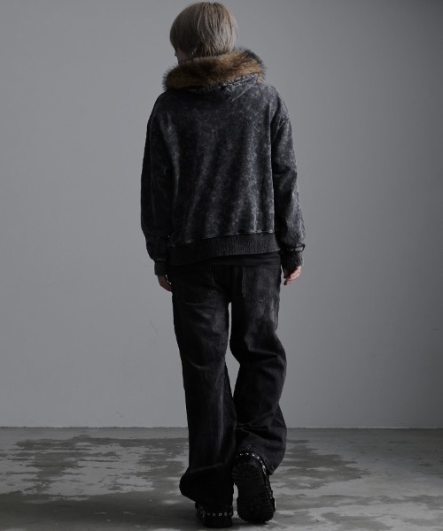 SILVER BULLET（シルバーバレット）の「『SILVER BULLET SELECT AP/シルバーバレットセレクト』フェイクファー付き長袖ZIPパーカー（パーカー・メンズ・ブラック/チャコール・M/L）」の19枚目の写真