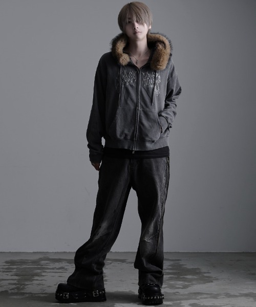 SILVER BULLET（シルバーバレット）の「『SILVER BULLET SELECT AP/シルバーバレットセレクト』フェイクファー付き長袖ZIPパーカー（パーカー・メンズ・ブラック/チャコール・M/L）」の21枚目の写真