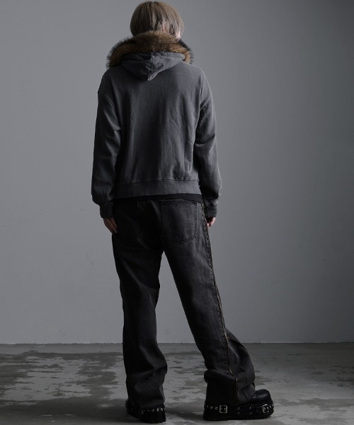 SILVER BULLET（シルバーバレット）の「『SILVER BULLET SELECT AP/シルバーバレットセレクト』フェイクファー付き長袖ZIPパーカー（パーカー・メンズ・ブラック/チャコール・M/L）」の22枚目の写真