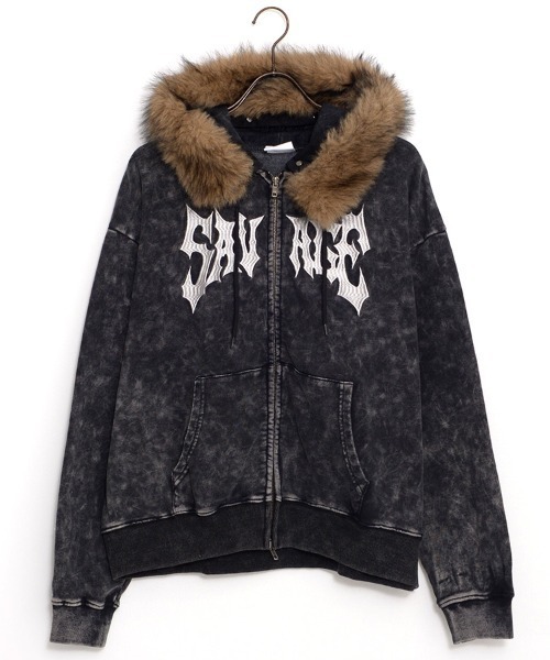 SILVER BULLET（シルバーバレット）の「『SILVER BULLET SELECT AP/シルバーバレットセレクト』フェイクファー付き長袖ZIPパーカー（パーカー・メンズ・ブラック/チャコール・M/L）」の3枚目の写真