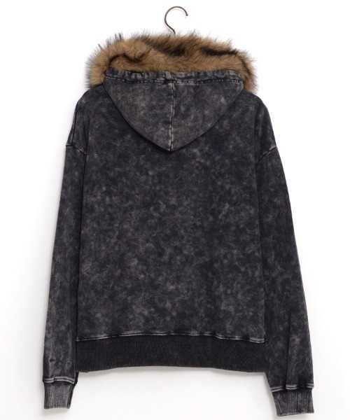 SILVER BULLET（シルバーバレット）の「『SILVER BULLET SELECT AP/シルバーバレットセレクト』フェイクファー付き長袖ZIPパーカー（パーカー・メンズ・ブラック/チャコール・M/L）」の4枚目の写真