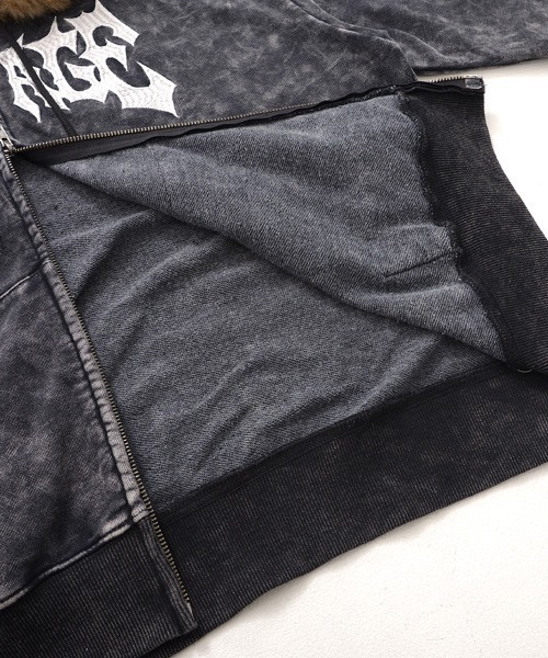 SILVER BULLET（シルバーバレット）の「『SILVER BULLET SELECT AP/シルバーバレットセレクト』フェイクファー付き長袖ZIPパーカー（パーカー・メンズ・ブラック/チャコール・M/L）」の12枚目の写真