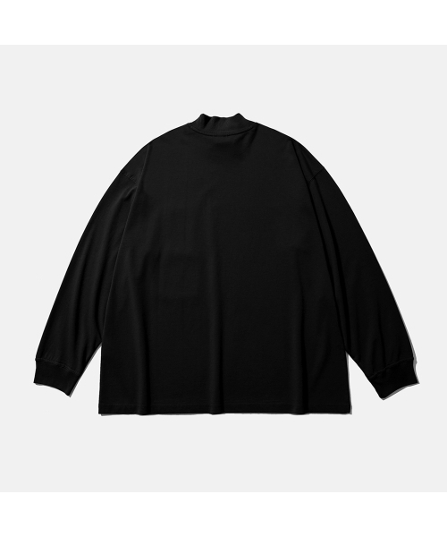 MOIF（モイフ）の「[AW25] BAGGY MOCKNECK L/S TEE / BLACK（Tシャツ/カットソー・メンズ・その他・1(S)/2(M)/3(L)）」の2枚目の写真