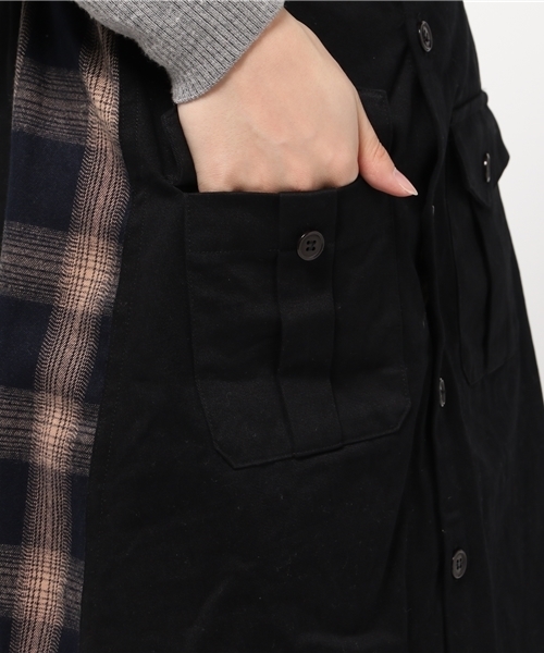 OUTLET（アウトレット）の「【Kastane】チェック切替SK（スカート・レディース・ブラック/ベージュ/グリーン・FREE）」の9枚目の写真