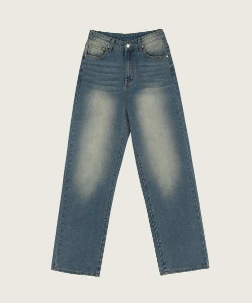 JINMANIA(ジンマニア)の「レディース ウォッシング ロング ワイド デニムパンツ (ヴィンテージブルー)(デニムパンツ・レディース・その他・SMALL/MEDIUM/LARGE/X-LARGE/X-SMALL)」の8枚目の写真