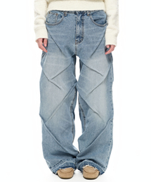 AEGO FREEDOM LAB（イーゴフリーダムラボ）の「[Upcycle] Nip Ripple Denim Jeans_Medium Blue（デニムパンツ）」