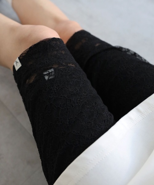 YENNA（イェンナ）の「【ルーズハーフレギンス/バイカーパンツ】レースバイカー/チュールバイカー（レギンス/スパッツ・レディース・ブラック系その他/アイボリー/ブラック/ブラウン系その他/ブラウン/ホワイト系その他・FREE）」の22枚目の写真