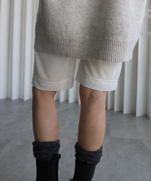 YENNA（イェンナ）の「【ルーズハーフレギンス/バイカーパンツ】レースバイカー/チュールバイカー（レギンス/スパッツ・レディース・ブラック系その他/アイボリー/ブラック/ブラウン系その他/ブラウン/ホワイト系その他・FREE）」の19枚目の写真