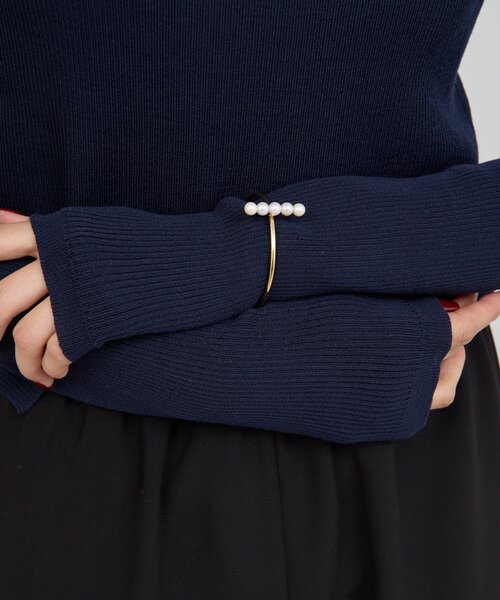 GALLARDAGALANTE（ガリャルダガランテ）の「ラインパールバングル（リング・レディース・ゴールド・FREE）」の3枚目の写真